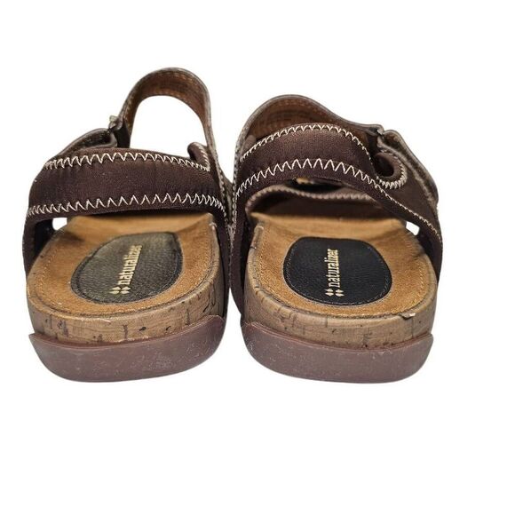 Women's NATURALIZER Monteda Leather Ankle Strap Brown Sport Sandals Size 9 - Picture 5 of 10